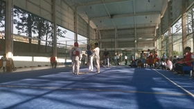 三連踢訓練 研修跆拳道館